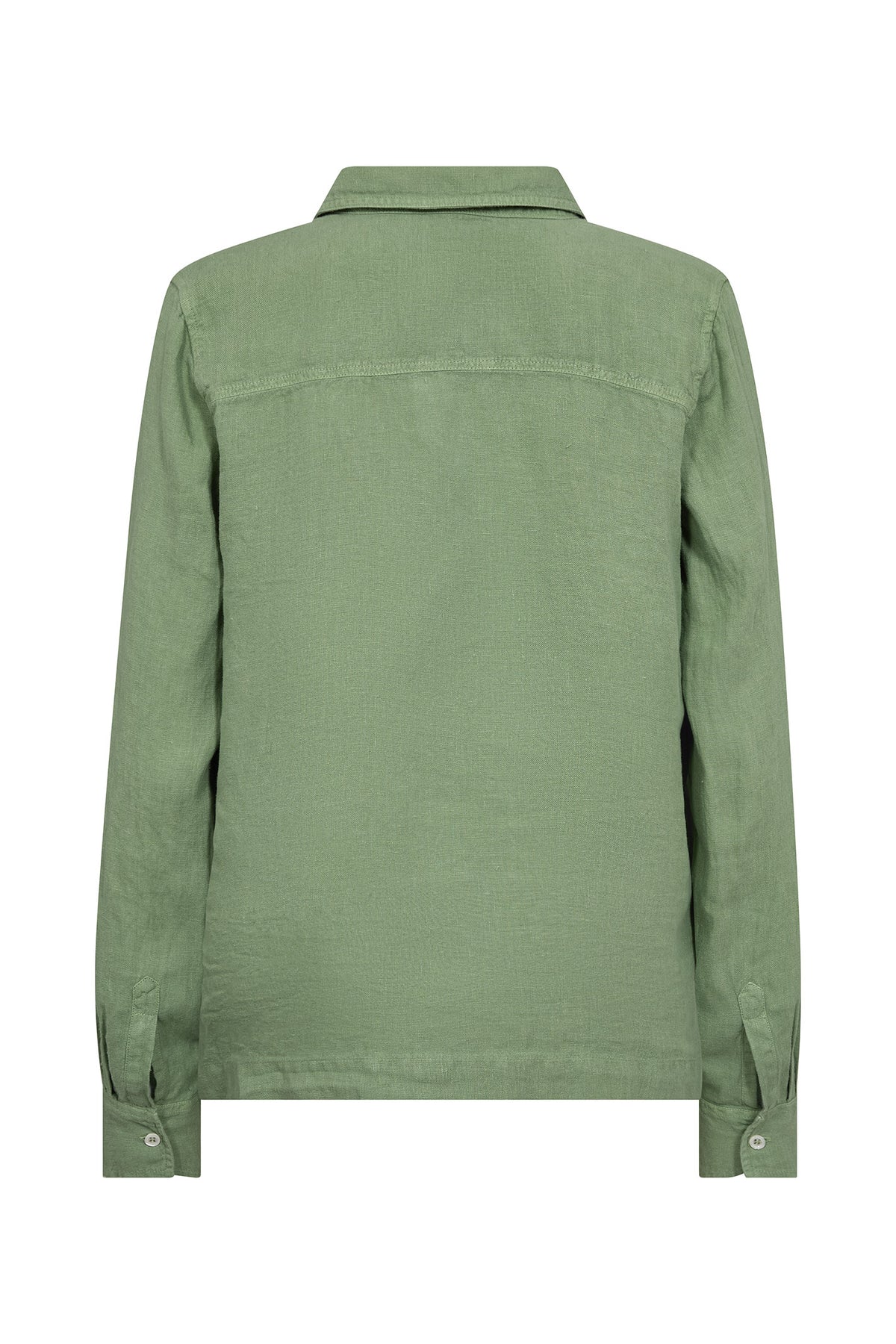 MMEnna Linen Pocket Blouse Turf Green - 168430