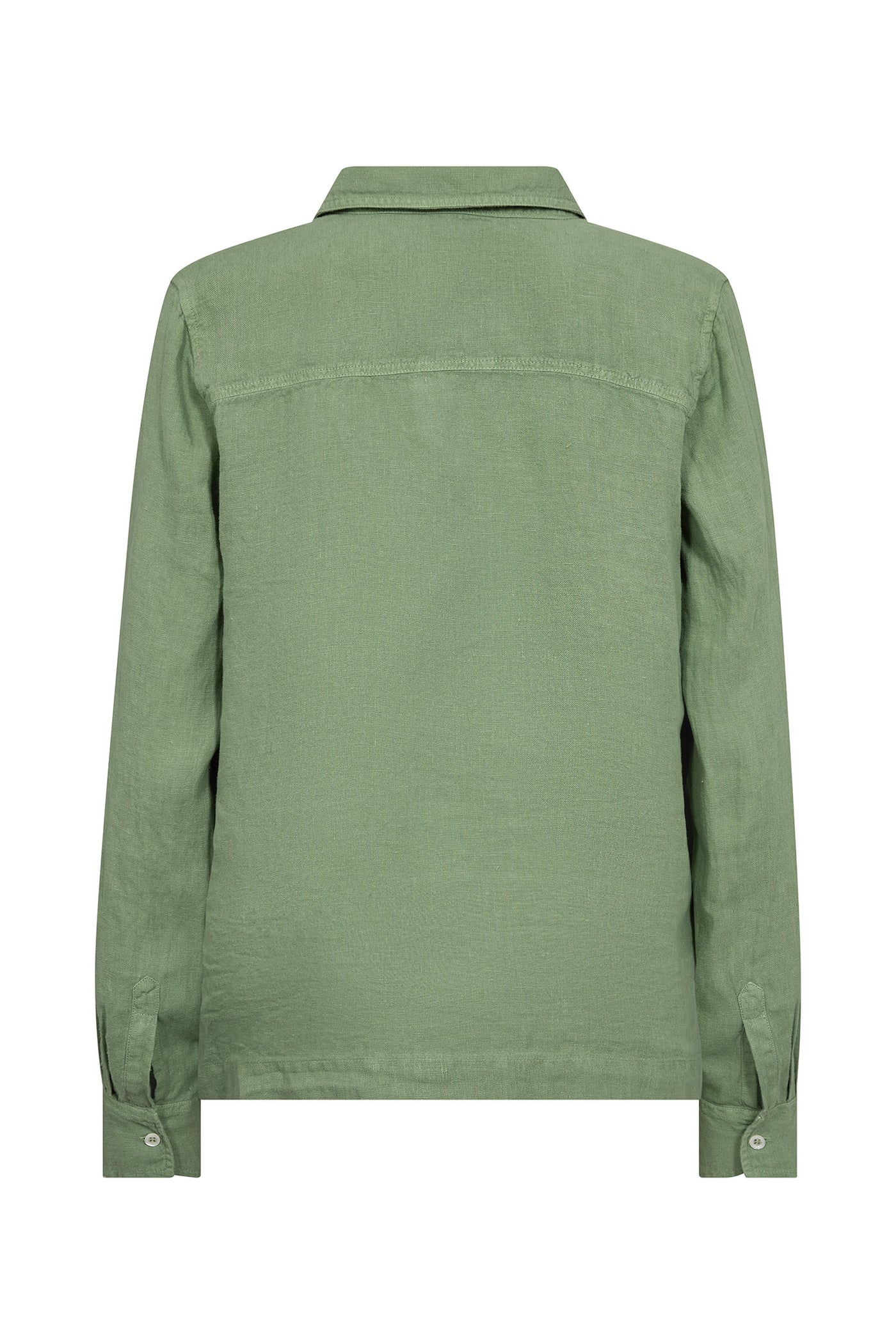 MMEnna Linen Pocket Blouse Turf Green - 168430