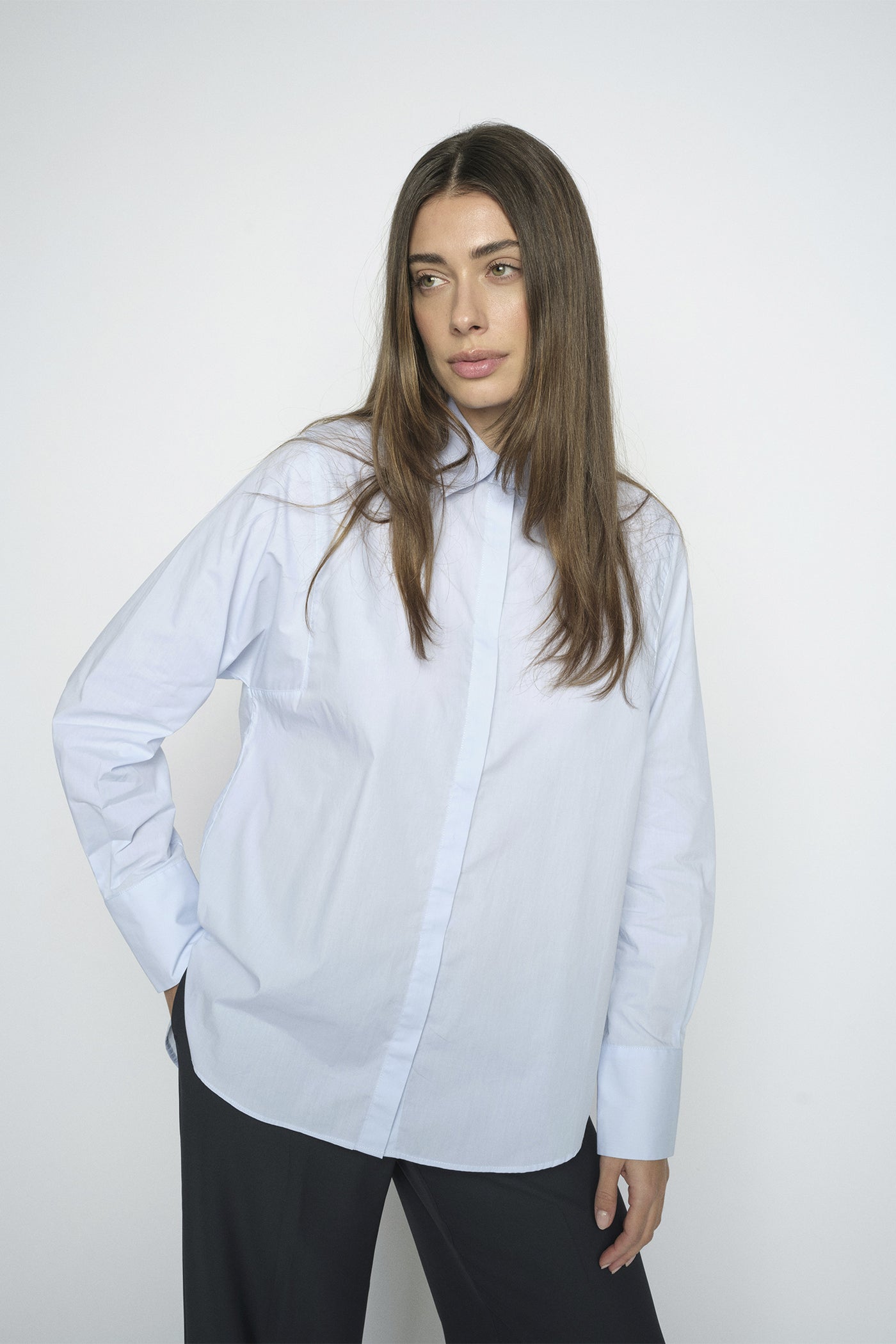 MMEnola Cotton Shirt Light Blue - 178050