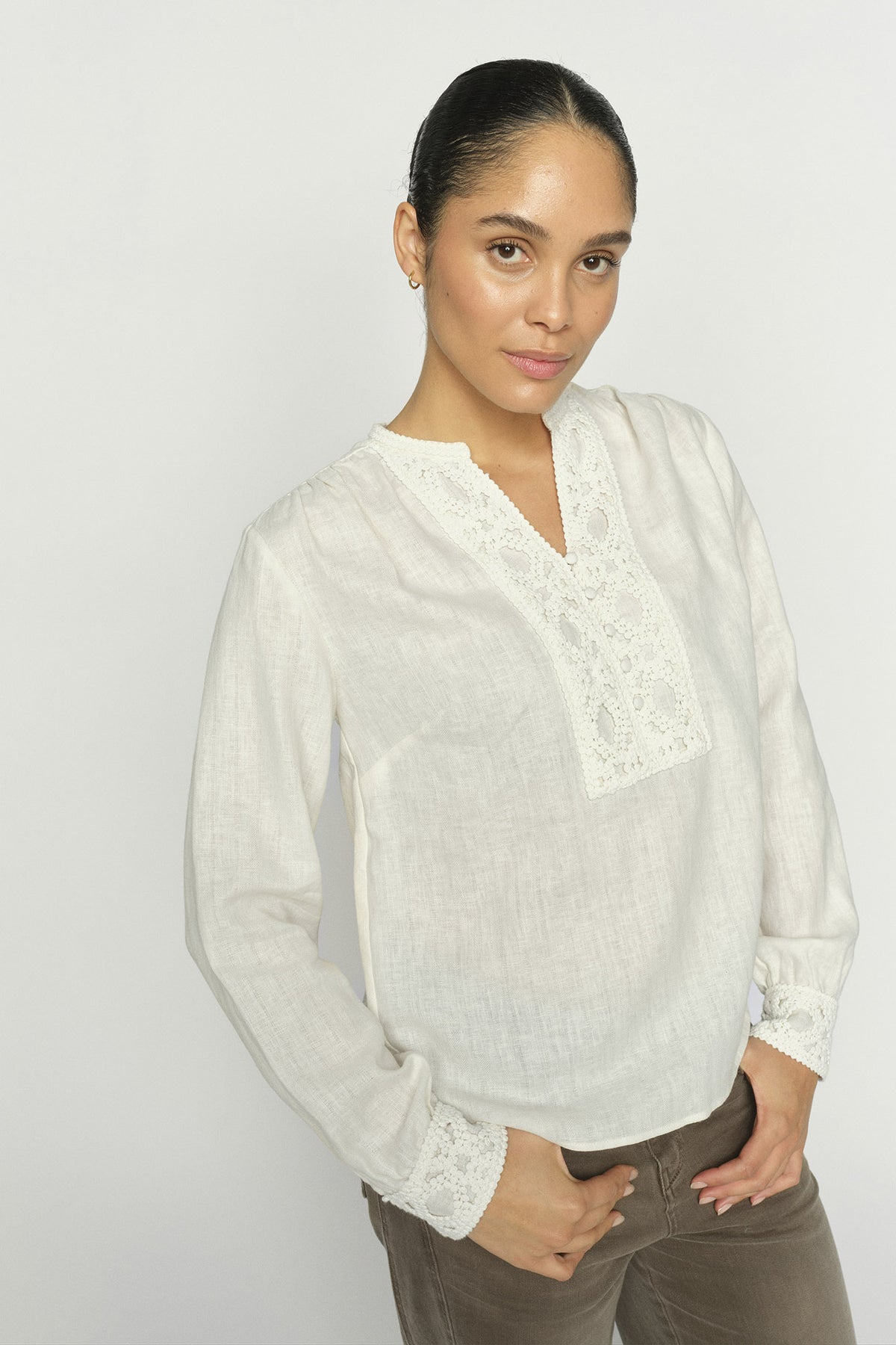 MMEvanda ls Blouse ECRU - 176870