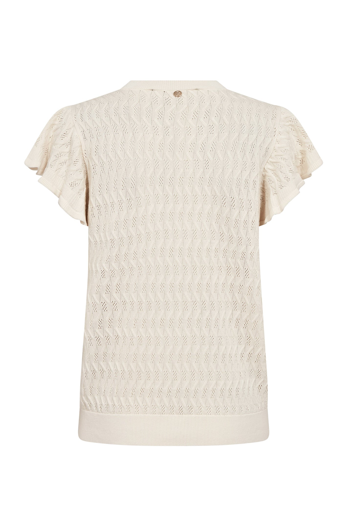 MMGanna Pattern O-Neck Knit To ECRU - 177580