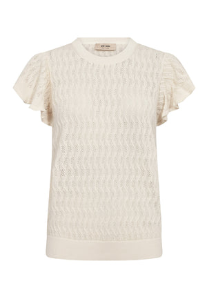 MMGanna Pattern O-Neck Knit To ECRU - 177580