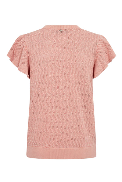 MMGanna Pattern O-Neck Knit To Peachy - 177580 Thumbnail