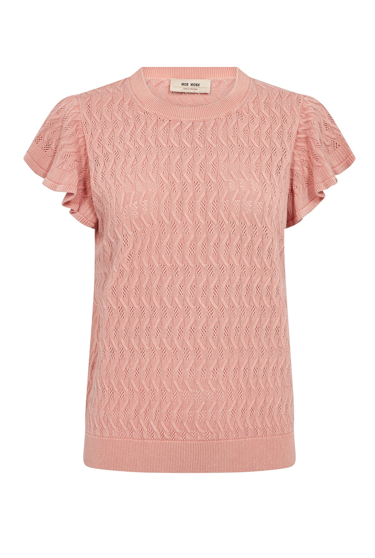 MMGanna Pattern O-Neck Knit To Peachy - 177580