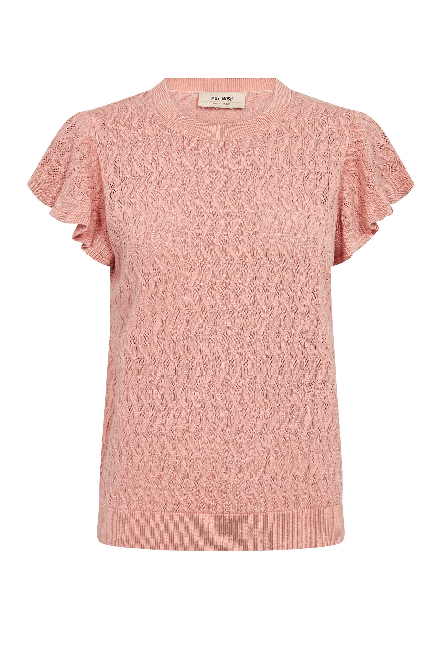 MMGanna Pattern O-Neck Knit To Peachy - 177580