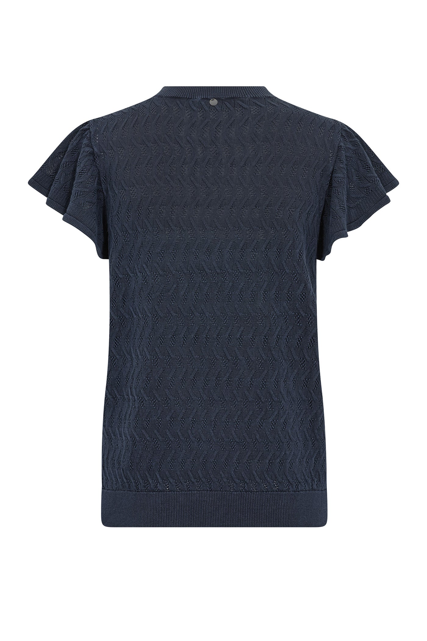 MMGanna Pattern O-Neck Knit To Salute Navy - 177580