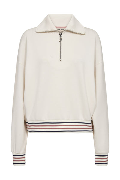 MMGeorgia LS Zip Sweatshirt ECRU - 177520 Thumbnail
