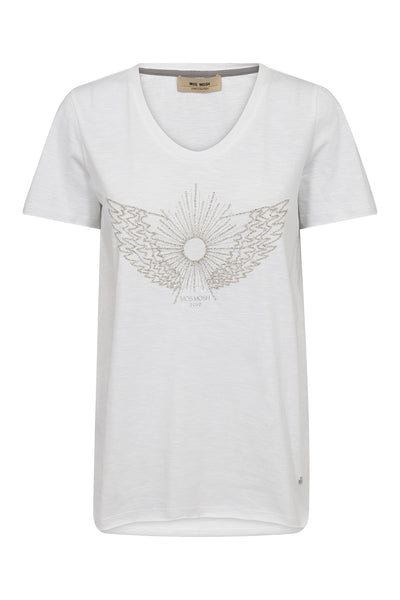 MMGethi O-SS Glam Tee White - 175060 Thumbnail