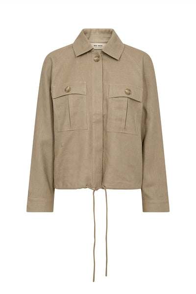 MMGinah Ramie Jacket Petrified Oak - 177000 Thumbnail