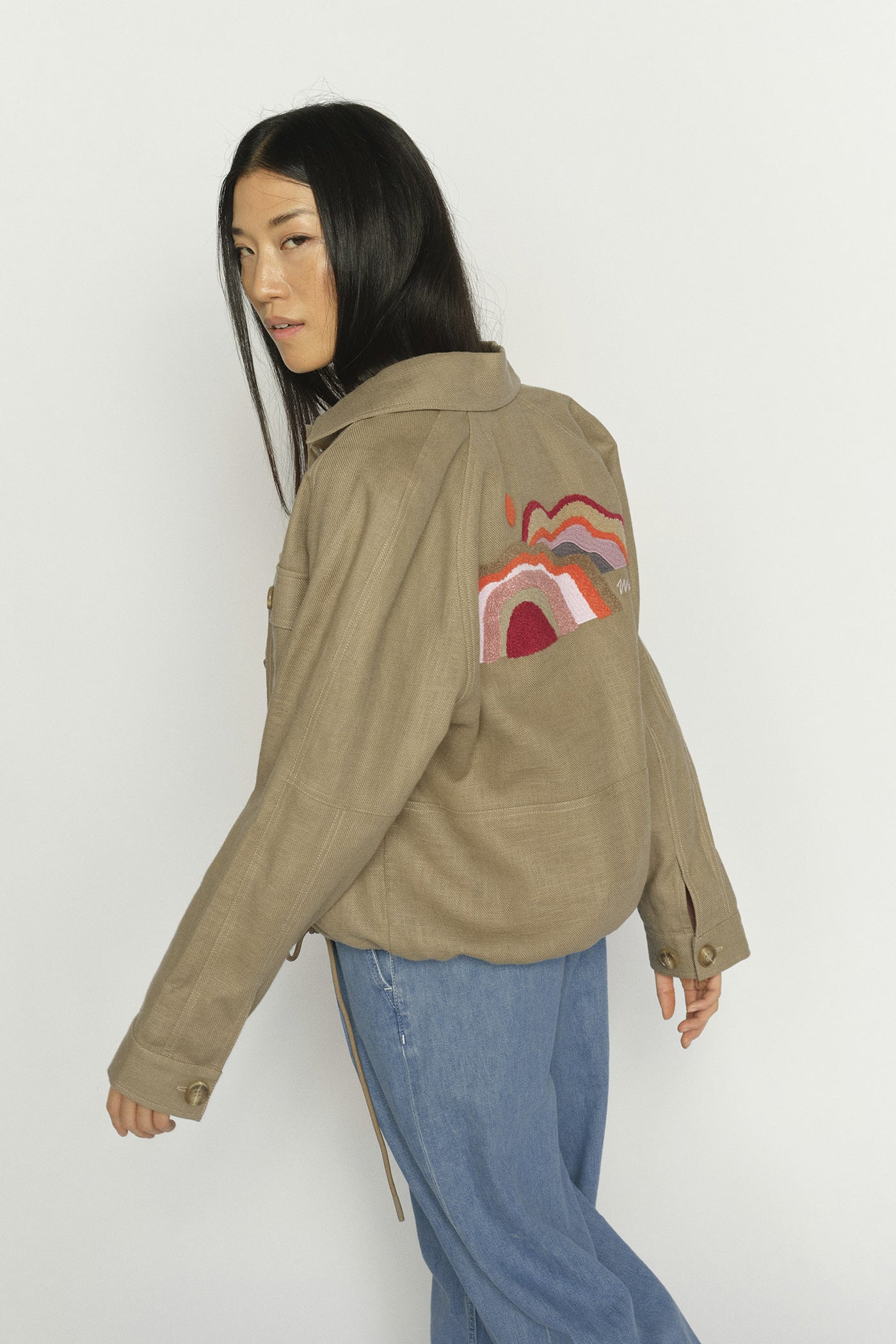 MMGinah Ramie Jacket Petrified Oak - 177000