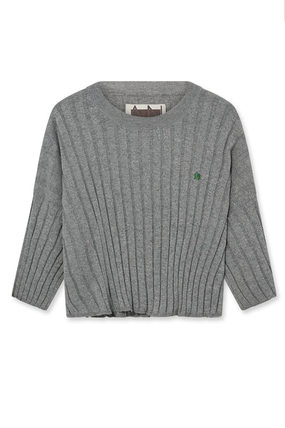 MMHPoetic Drape Knit Grey Melange - 800230 Thumbnail