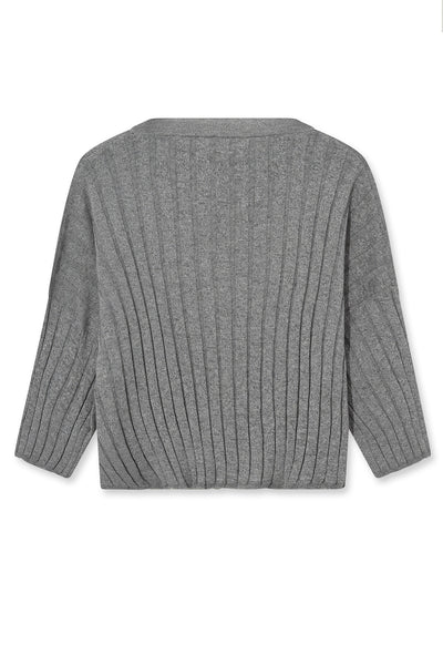 MMHPoetic Drape Knit Grey Melange - 800230 Thumbnail