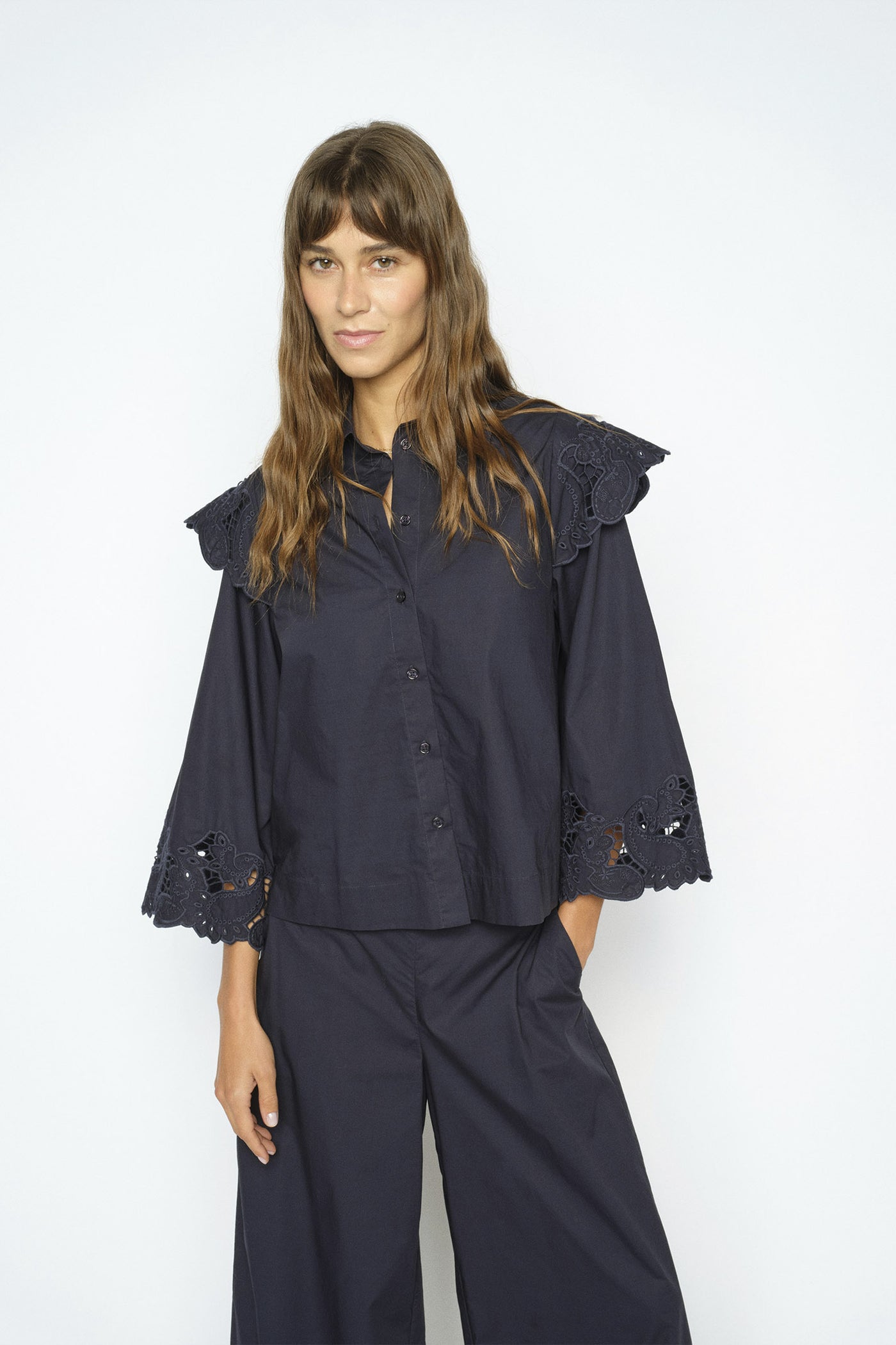 MMHeliam Broange Shirt Salute Navy - 182080