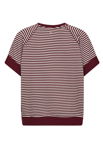 MMHolt V-SS Stripe Sweatshirt Cabernet - 179000 Thumbnail