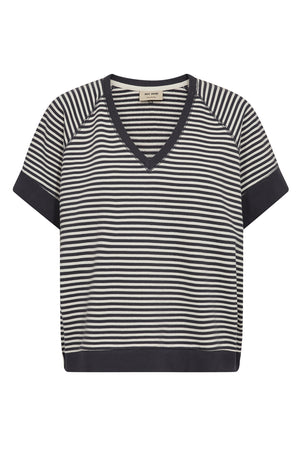 MMHolt V-SS Stripe Sweatshirt INDIA INK - 179000