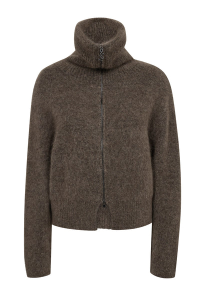MMHulda Knit Zip Cardigan Bracken - 176130 Thumbnail