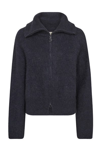 MMHulda Knit Zip Cardigan Salute Navy - 176130 Thumbnail