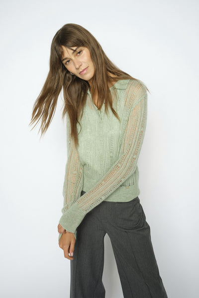 MMIlma Knit Frosty Green - 183030 Thumbnail