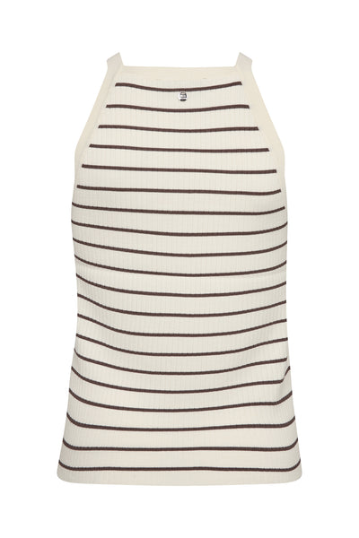 MMImanja Caliz Stripe Knit Top Coffee Quartz - 176720 Thumbnail