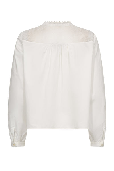 MMInda Cotton Lace Shirt ECRU - 177130 Thumbnail