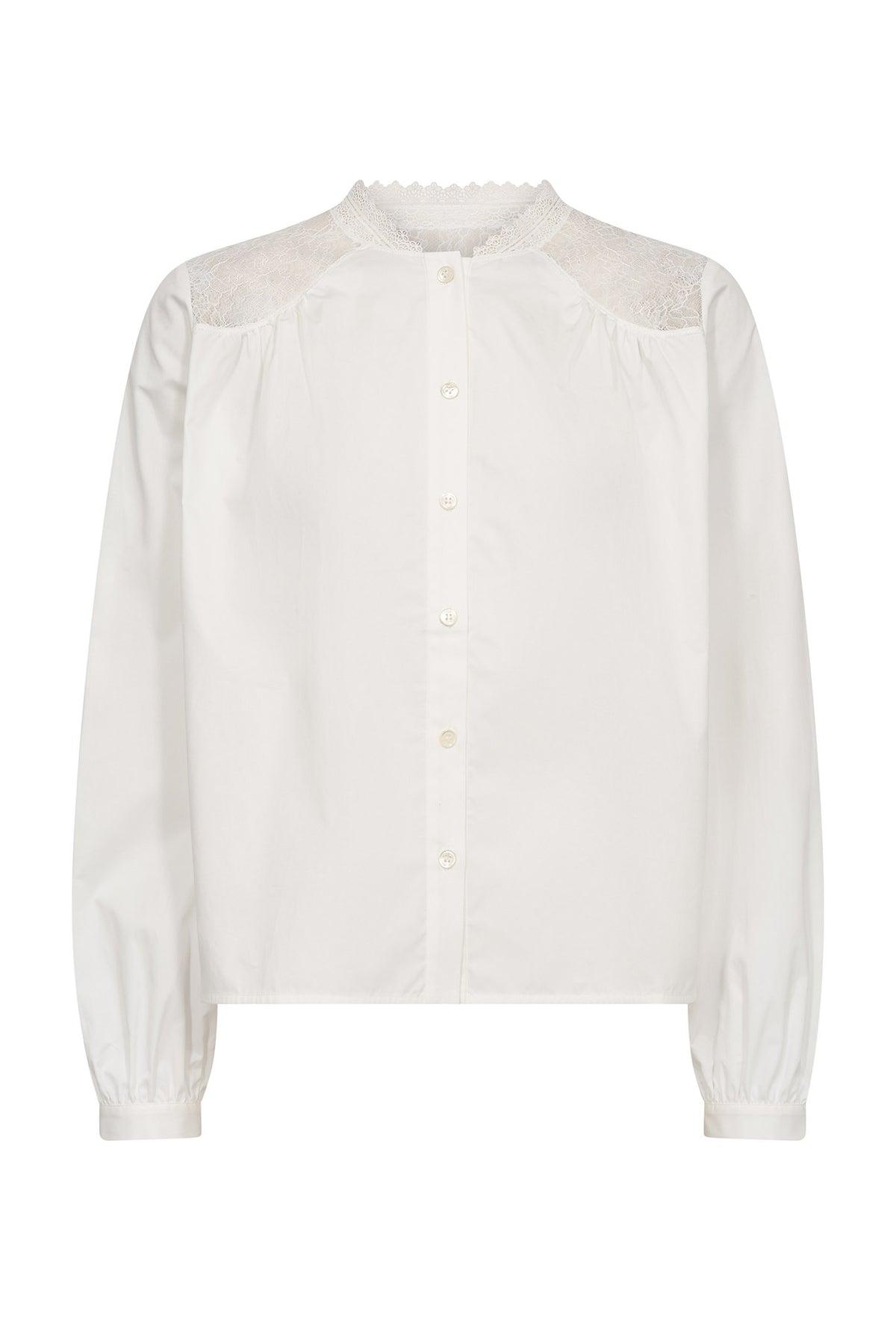 MMInda Cotton Lace Shirt ECRU - 177130