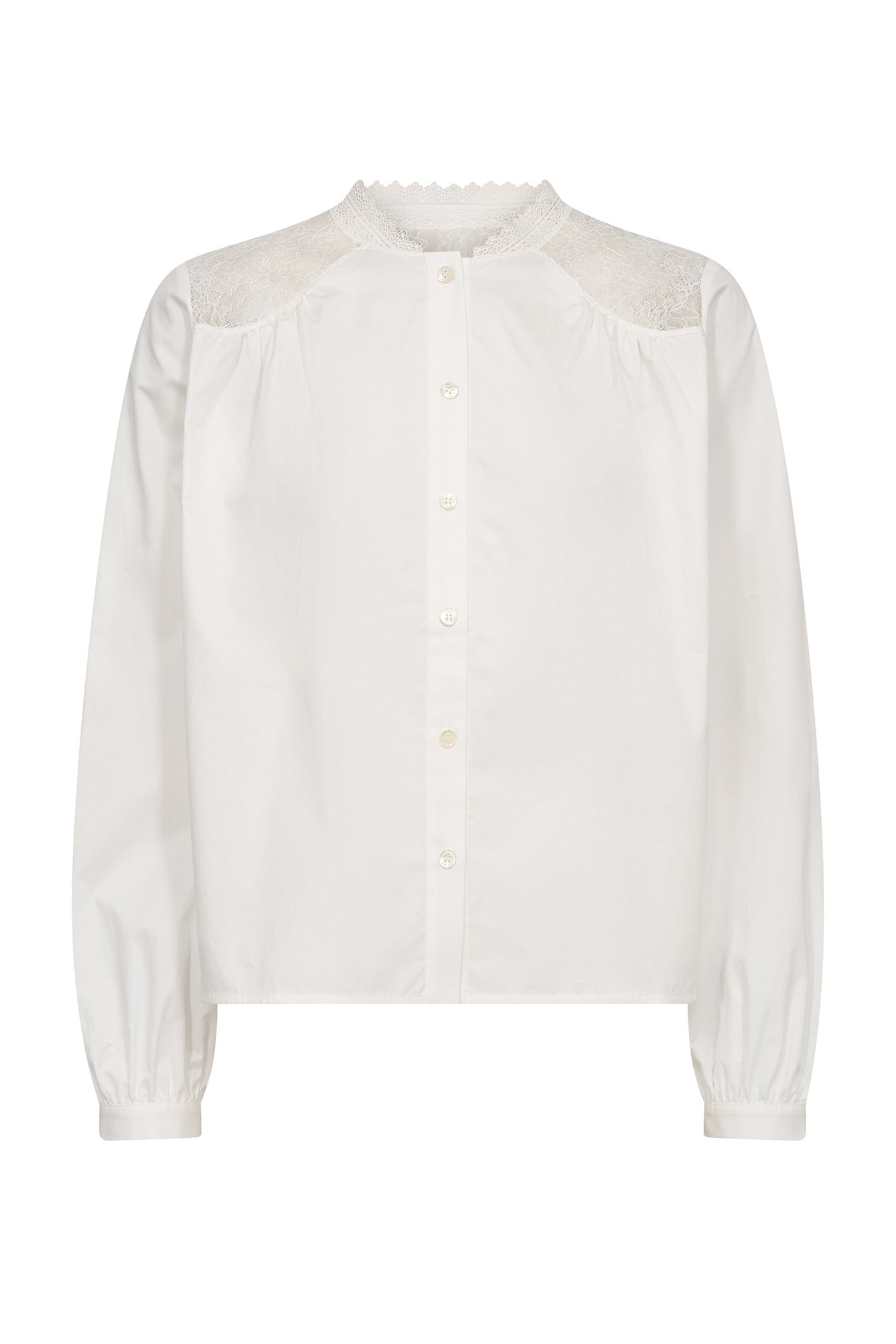 MMInda Cotton Lace Shirt ECRU - 177130