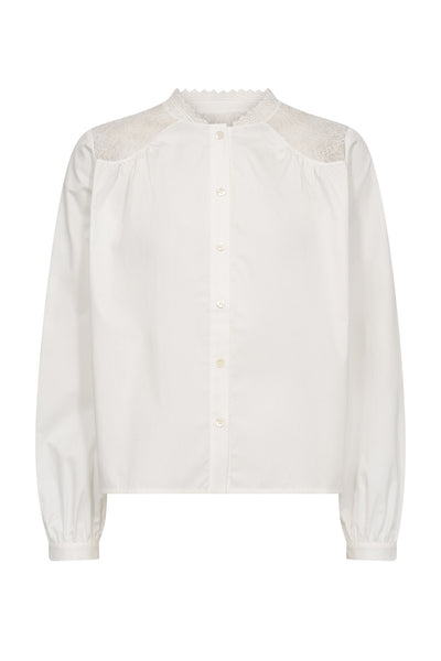 MMInda Cotton Lace Shirt ECRU - 177130 Thumbnail