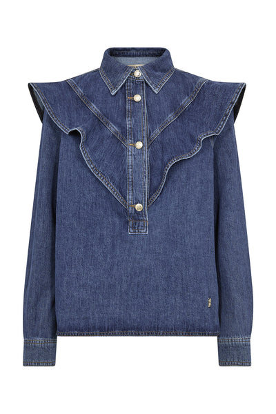 MMIrina Denim Shirt DARK BLUE - 178710 Thumbnail