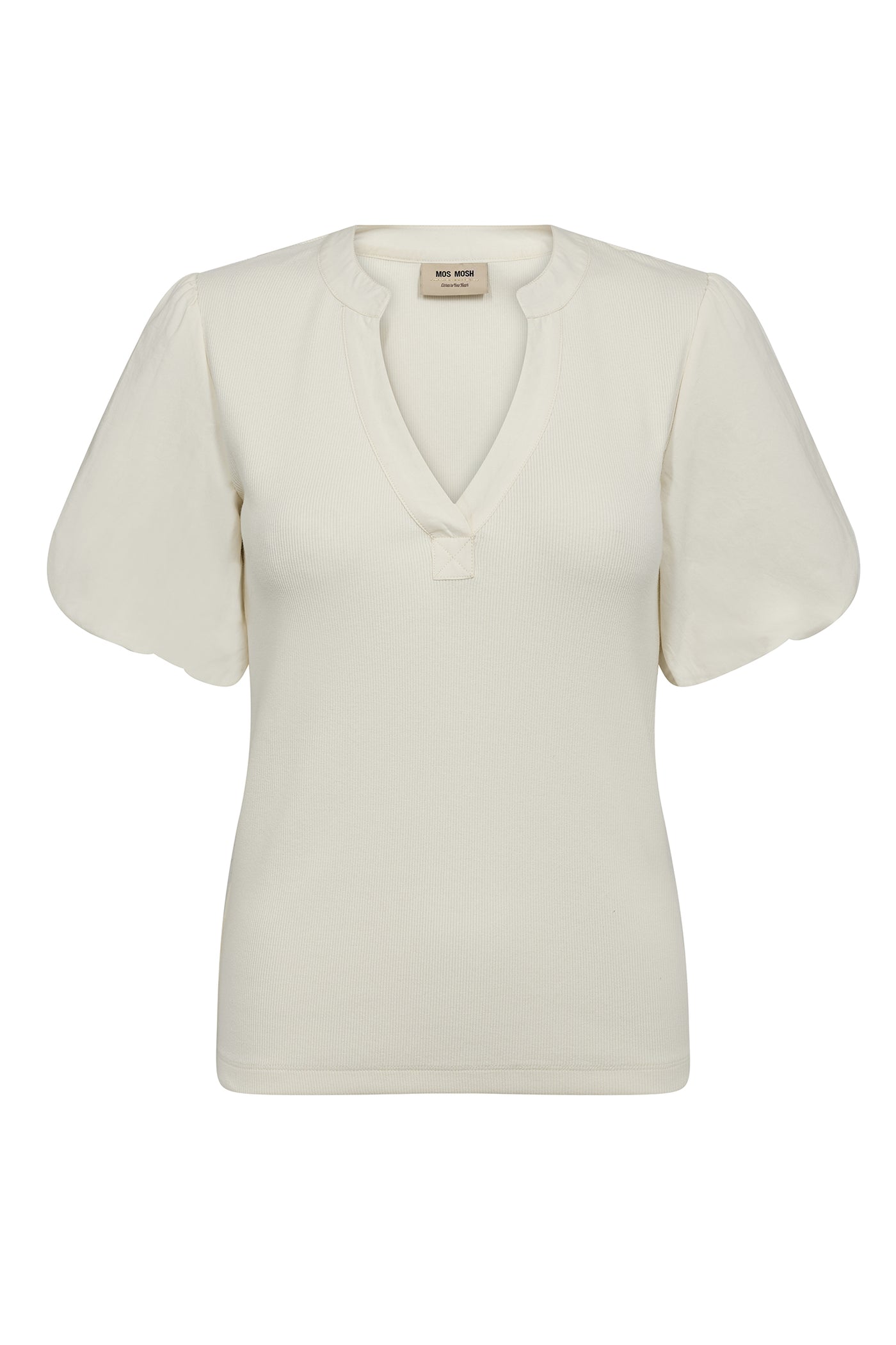 MMJada V-SS Puff Tee ECRU - 179020