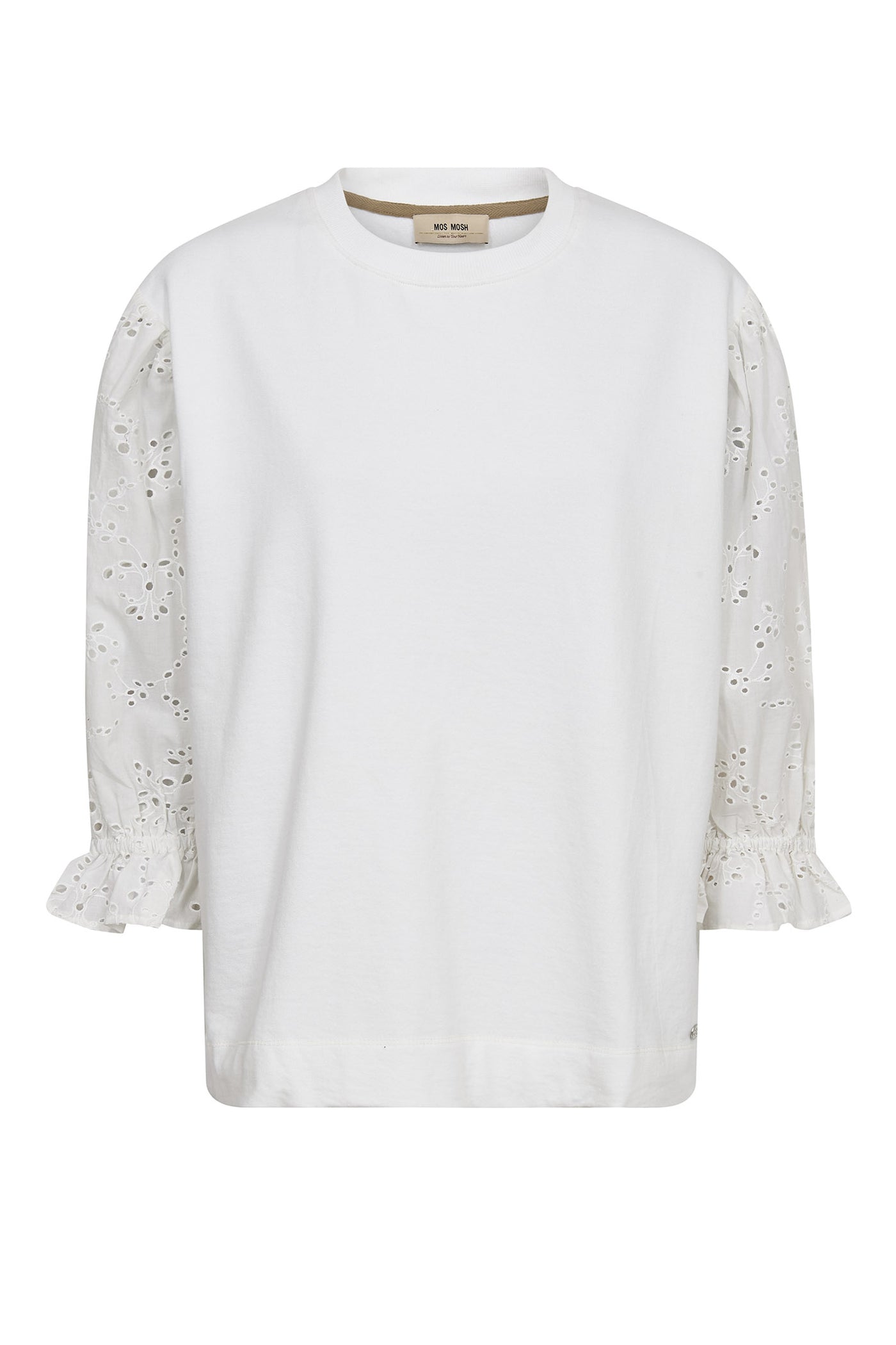 MMJaya 3/4 O-neck Sweatshirt White - 176850