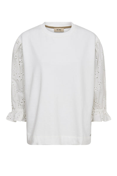 MMJaya 3/4 O-neck Sweatshirt White - 176850 Thumbnail