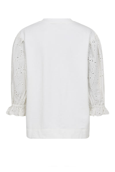 MMJaya 3/4 O-neck Sweatshirt White - 176850 Thumbnail