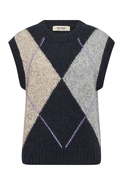 MMJennine Knit Vest Salute Navy - 183090 Thumbnail