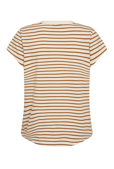 MMKala V-SS Stripe Tee Petrified Oak - 178690 Thumbnail