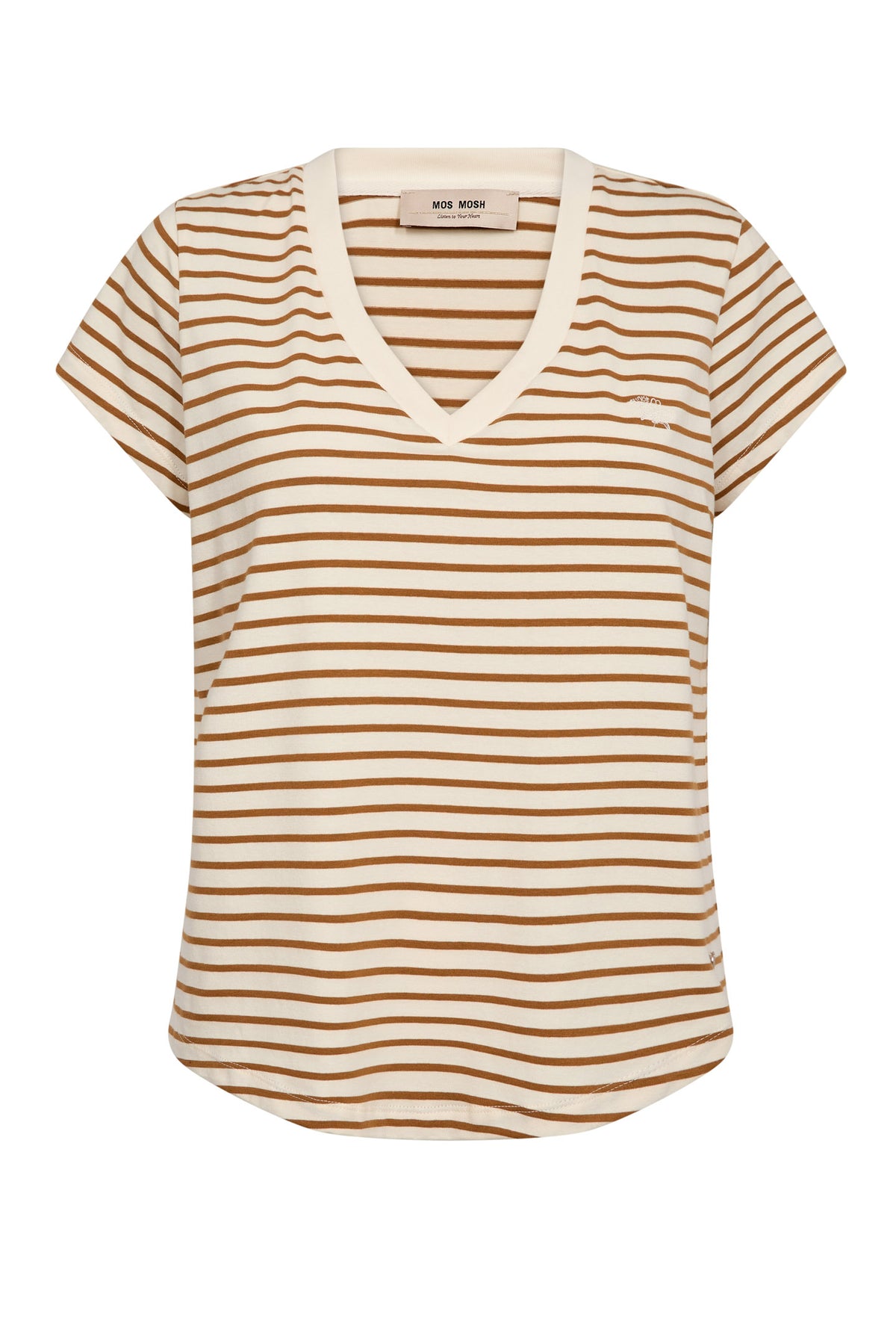 MMKala V-SS Stripe Tee Petrified Oak - 178690