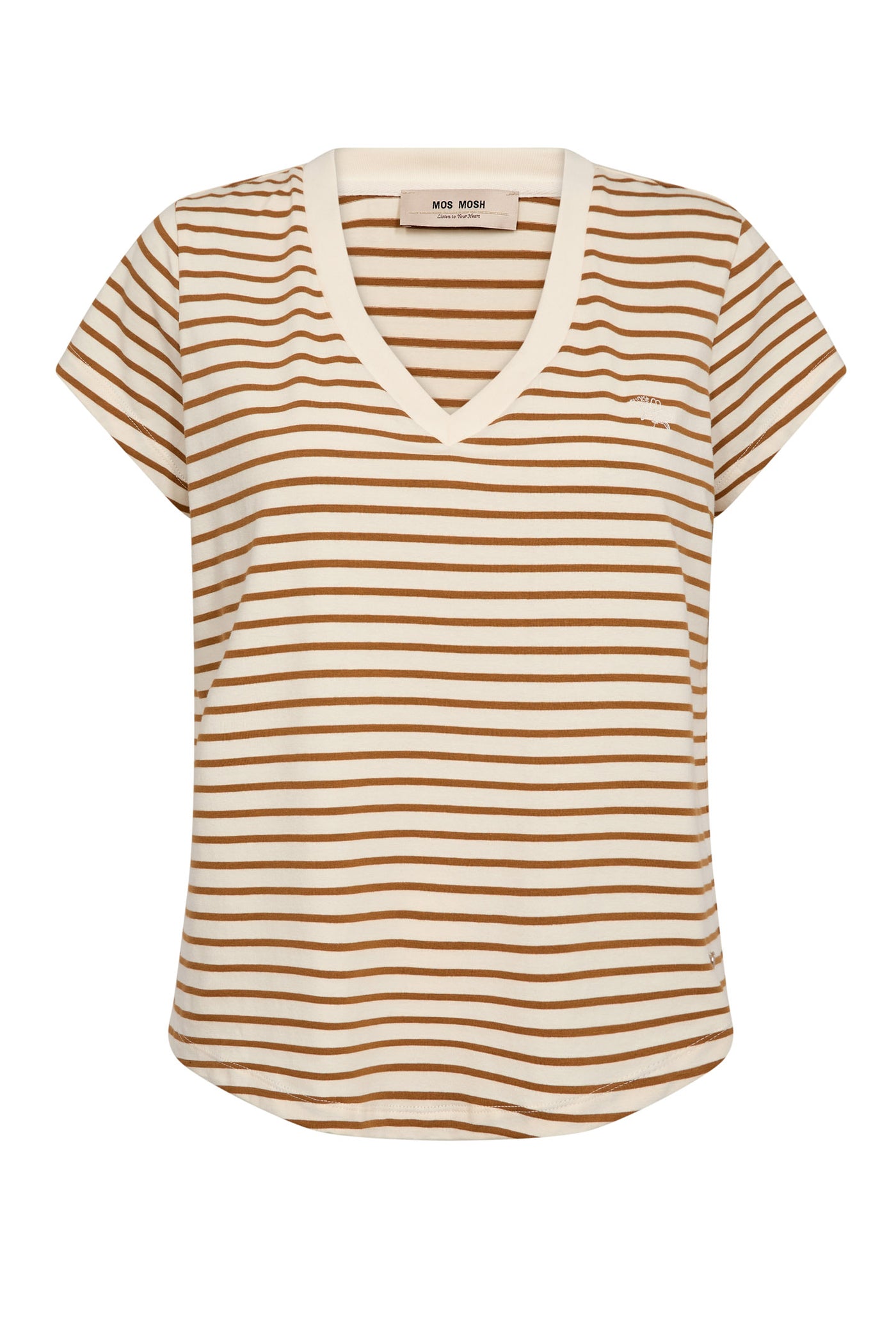 MMKala V-SS Stripe Tee Petrified Oak - 178690