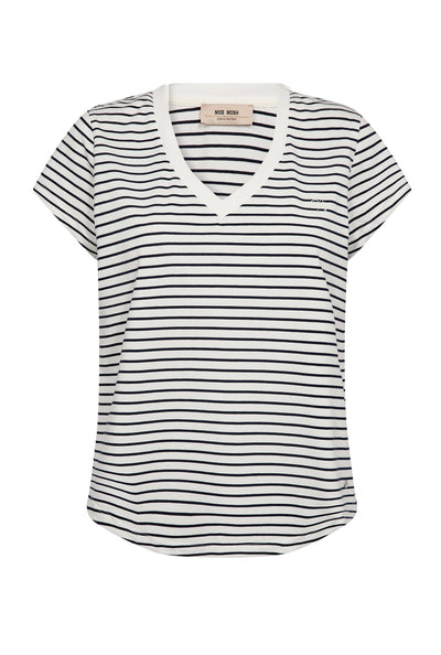MMKala V-SS Stripe Tee Salute Navy - 178690 Thumbnail