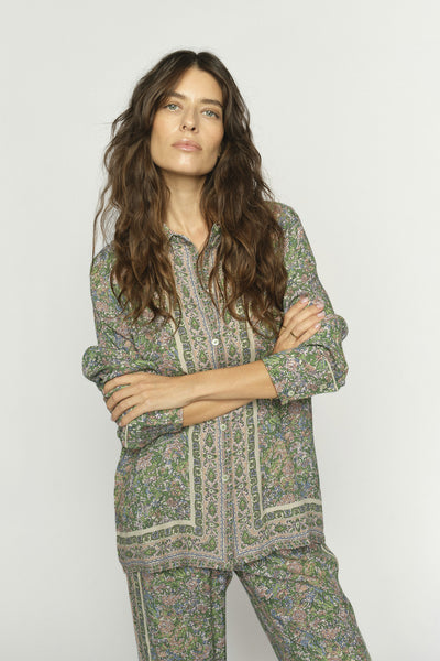 MMKana Flowish Orchid Shirt Turf Green - 177380 Thumbnail