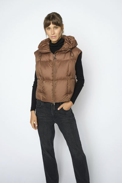 MMKiara Tally Down Vest Downtown Brown - 181370 Thumbnail