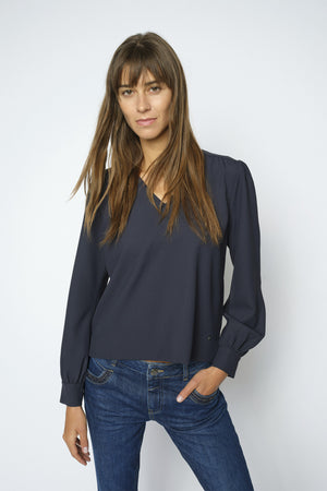 MMKylie Miley Blouse Salute Navy - 181820