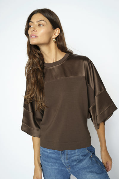 MMLela O-SS Satin Sweatshirt Delicioso - 180840 Thumbnail