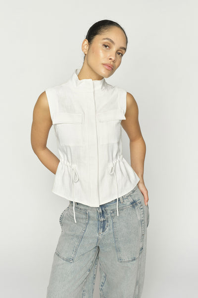 MMLelo Ramie Vest ECRU - 177020 Thumbnail