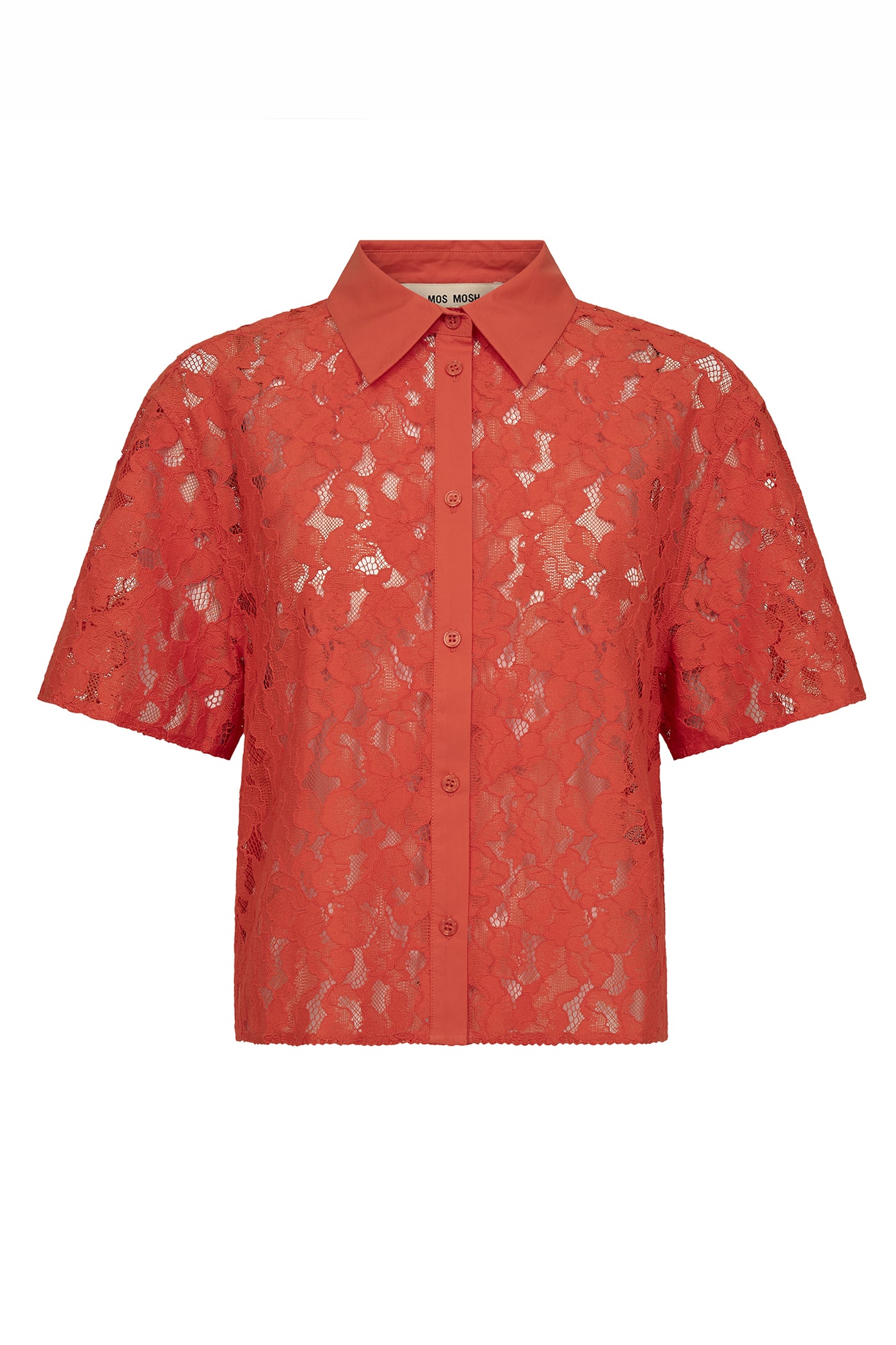 MMLia River SS Lace Shirt Spicy Orange - 177140