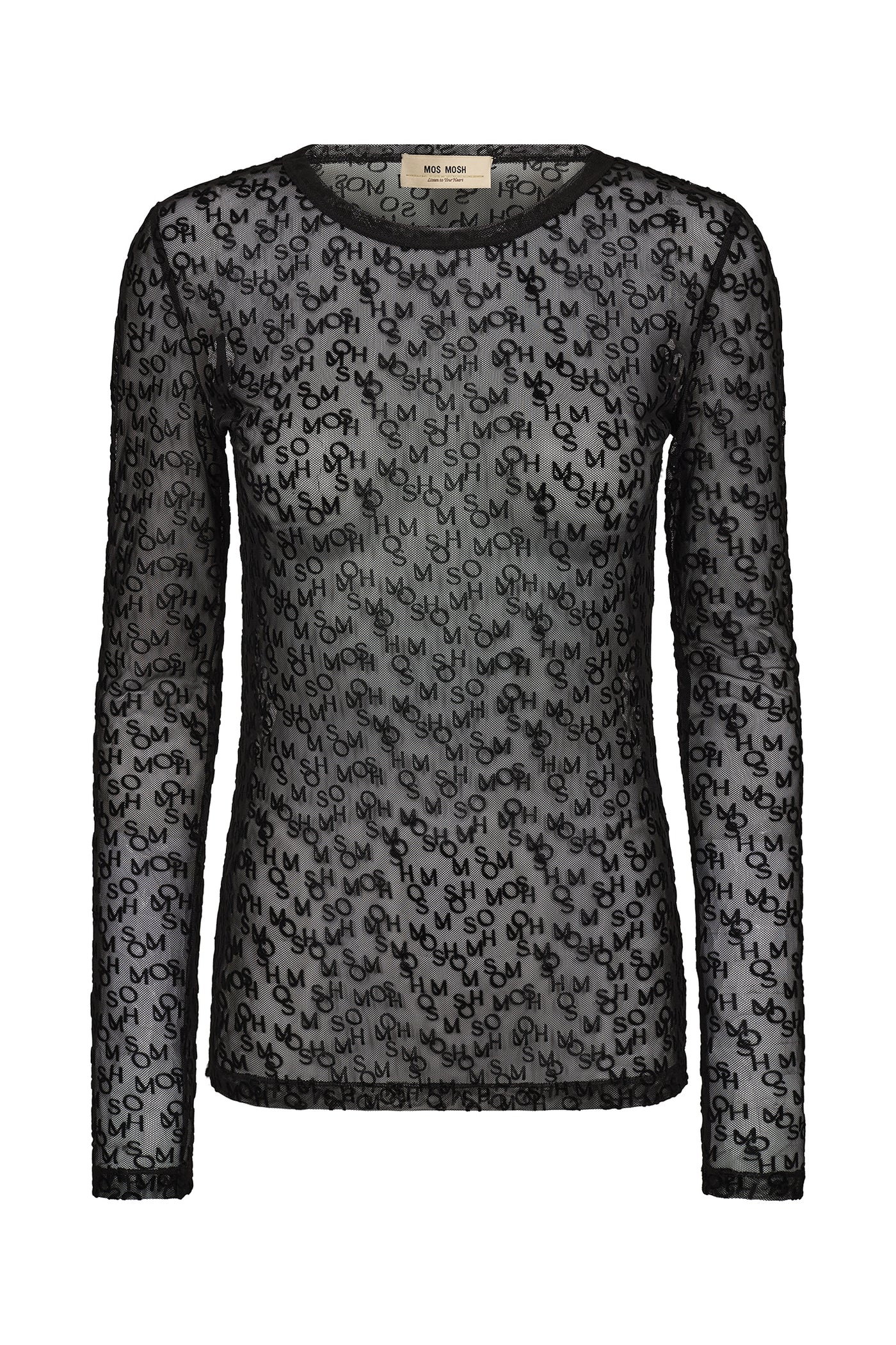MMLoretta Mono Mesh Blouse Black