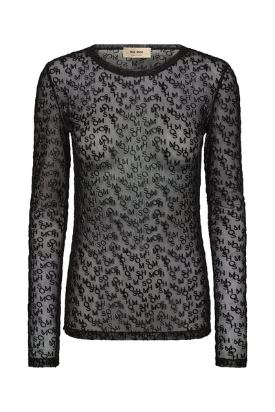 MMLoretta Mono Mesh Blouse Black Thumbnail
