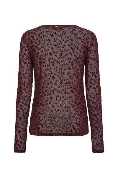 MMLoretta Mono Mesh Blouse Port Royale - 176020 Thumbnail