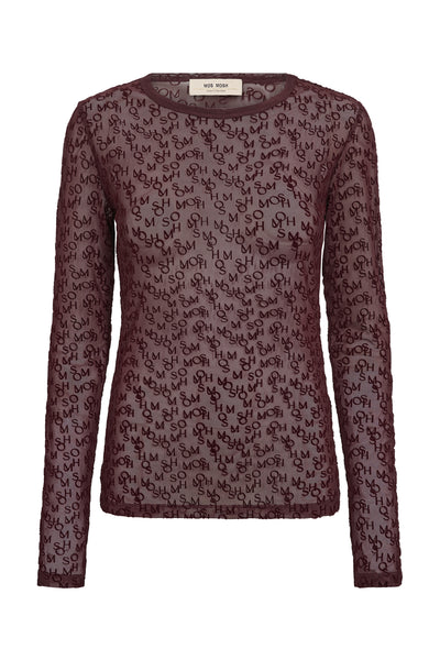 MMLoretta Mono Mesh Blouse Port Royale - 176020 Thumbnail