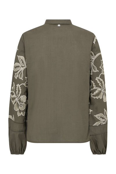 MMLouis Line Shirt Olive night - 177800 Thumbnail