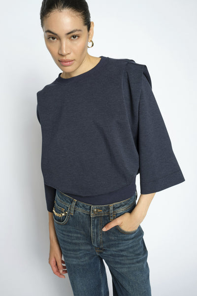 MMMae O-3/4 Sleeve Sweatshirt Salute Navy - 180790 Thumbnail