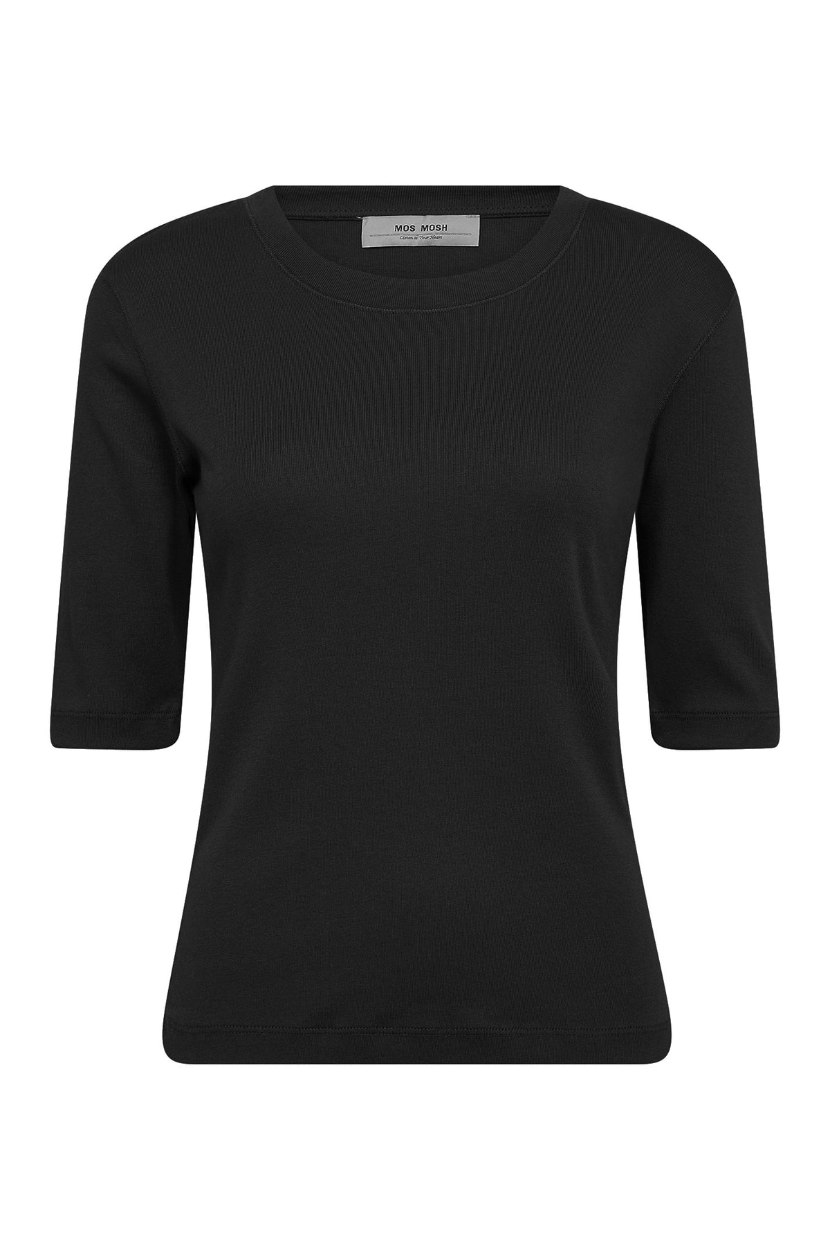 MMMali O-neck 3/4 Sleeve Tee Black - 177500